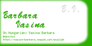 barbara vasina business card